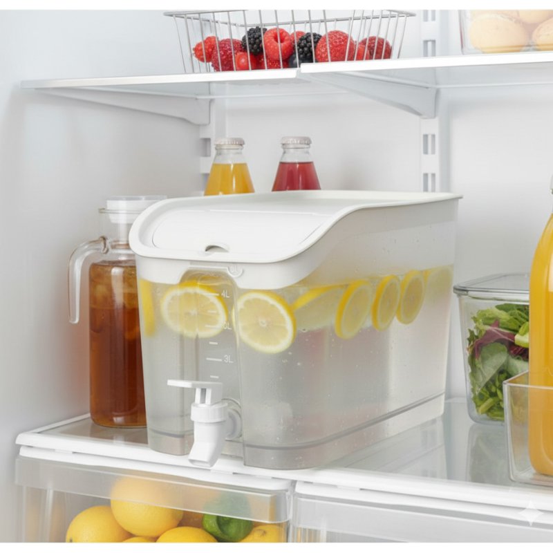 EDA drankdispenser, 5 liter, transparant, met deksel